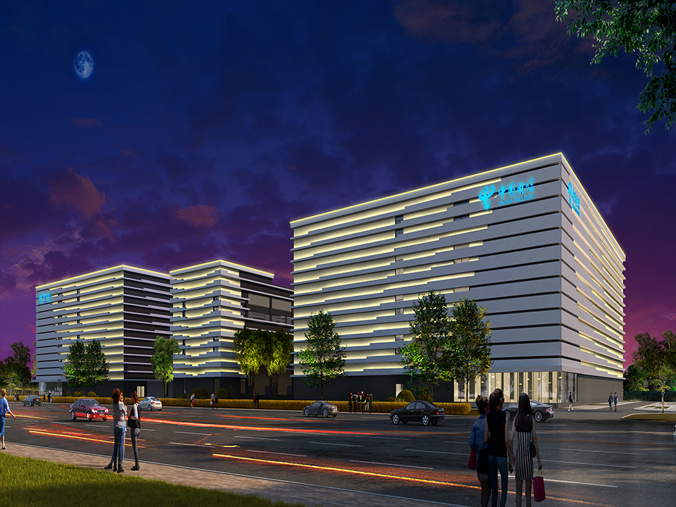 中国电信郑州航空港数据中心一期亮化设